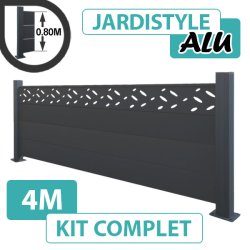 Kit_Clôture_Aluminium_Gris_Anthracite_Design_Sur_Platines_4m
