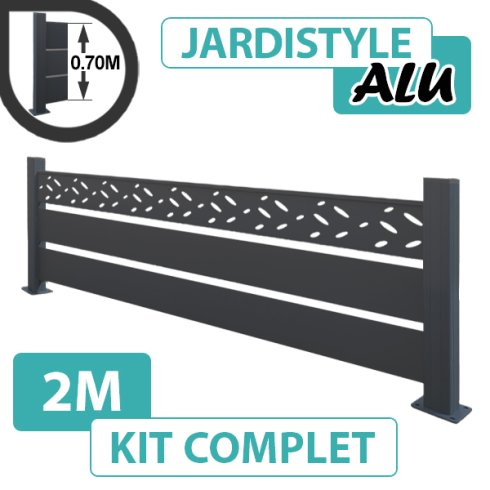 Kit_Clôture_Aluminium_Gris_Anthracite_Claire_Voie_Design_Sur_Platines_2m