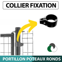 Colliers de Fixation Poteau Portillon Grillagé