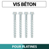 Vis Béton pour Platine - Lot de 4