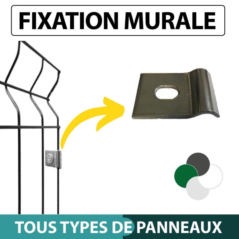 Fixations Murales - Panneau Grillage Rigide