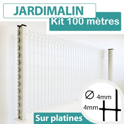Kit_Grillage_Rigide_Blanc_JARDIMALIN_Sur_Platines_100m