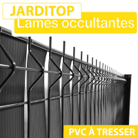 Lamelles Occultation PVC à Tresser Gris Anthracite - JARDITOP