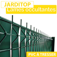 Lamelles Occultation PVC à Tresser Vert - JARDITOP