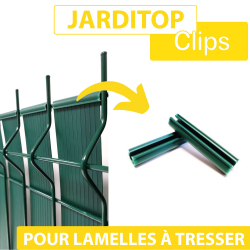 Clips Supplémentaires Verts pour Lamelles Occultation - JARDITOP