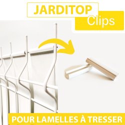 Clips_Supplémentaires_pour_Lamelles_Occultation_JARDITOP_Blanc
