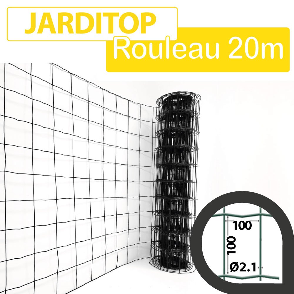 Rouleau Grillage Soudé Gris - Maille 100 x 100 mm - Hauteur 1.50m