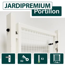 Portillon_Jardin_Grillagé_Blanc_JARDIPREMIUM