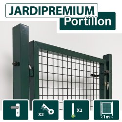 Portillon_Jardin_Grillagé_Vert_JARDIPREMIUM