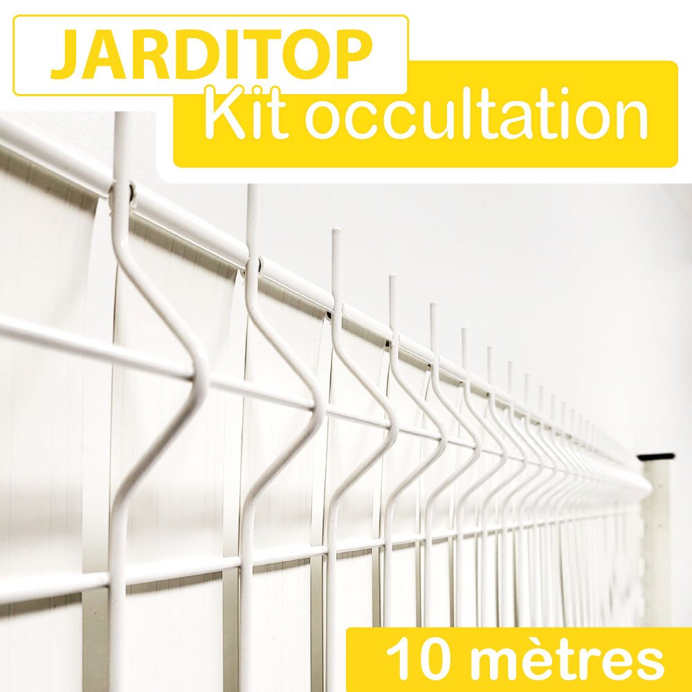 Kit Occultation 10M - Grillage Rigide Gris - JARDITOP - 1.23 mètre