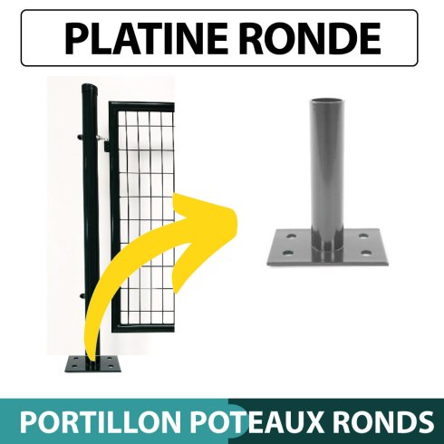 Platine_pour_Poteau_Rond_de_Portillon_Jardin_Grillage_Gris_Anthracite