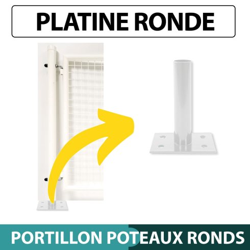 Platine_pour_Poteau_Rond_de_Portillon_Jardin_Grillage_Blanc