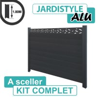 Kit Clôture Aluminium Gris Anthracite - A Sceller - Design