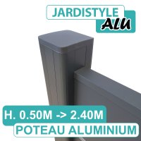 Poteau_Cloture_Aluminium_Gris_Anthracite