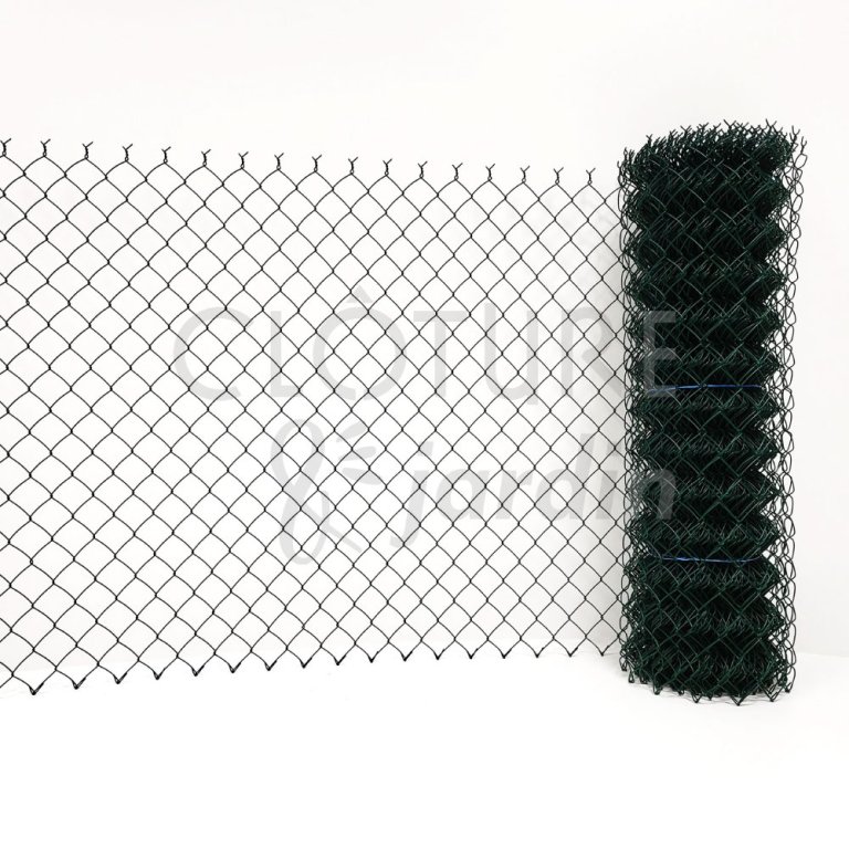 Grillage simple torsion - plastifié vert - maille losange 50x50mm