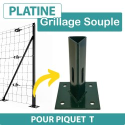Platines_pour_piquets_T_Verte_Grillage_Souple