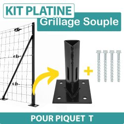 Kit_Platine_pour_Piquet_T_4_vis_béton_Gris