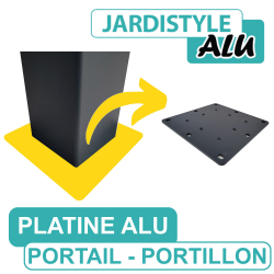Platine pour Poteau Portail - Portillon Aluminium