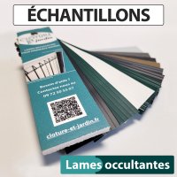 Echantillons Lames Occultation PVC - Composite - Aluminium