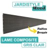 Lame Composite Gris Clair - Effet Brosse