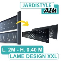 Lame Design Aluminium XXL Gris Anthracite 2 mètres