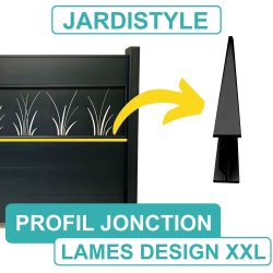 Profil de Jonction Gris Anthracite - Lame Design Aluminium XXL