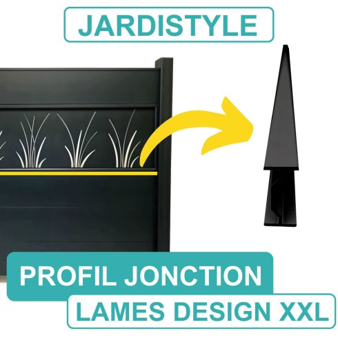 Profil de Jonction Gris Anthracite - Lame Design Aluminium XXL