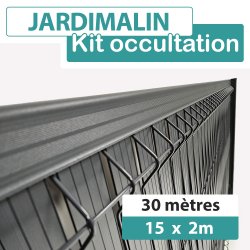 Kit Occultation Aluminium Gris Anthracite 30M - JARDIMALIN - 1,93m