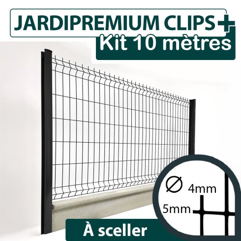 Kit_Grillage_Rigide_Gris_Anthracite_JARDIPREMIUM+_Avec_Soubassement_Béton_10m
