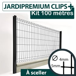 Kit_Grillage_Rigide_Gris_Anthracite_JARDIPREMIUM+_Avec_Soubassement_Béton_100m