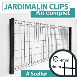 Kit Grillage Rigide Gris Anthracite - JARDIMALIN CLIPS