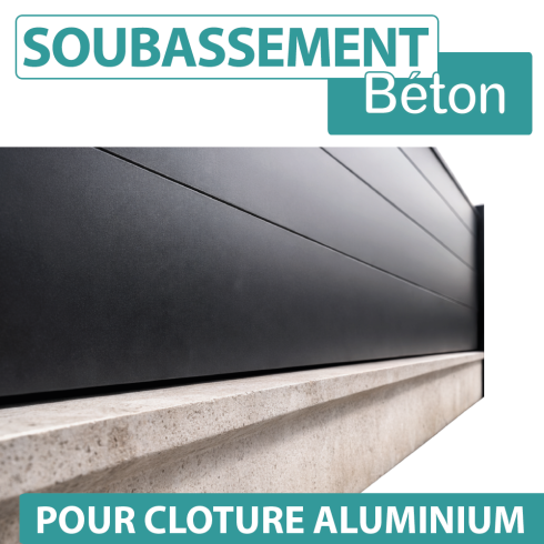 Plaque de Soubassement Béton pour Lame Aluminium