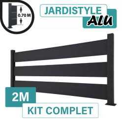 Kit_Clôture_Aluminium_Gris_Anthracite_Claire_Voie_Sur_Platines_2m