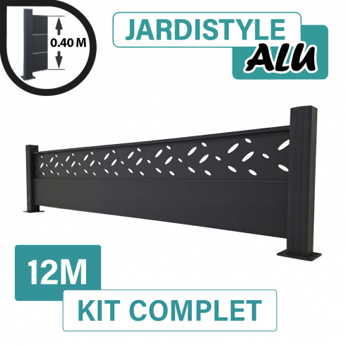 Kit_Cloture_Aluminium_Gris_Anthracite_Design_Sur_Platines_12m