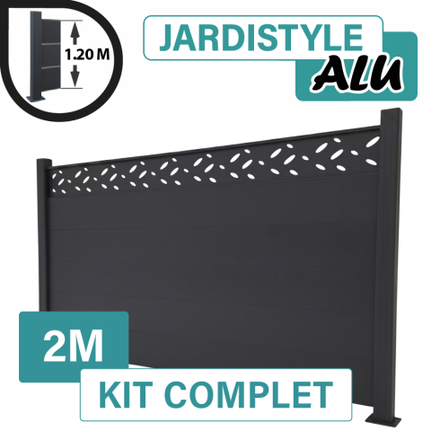 Kit_Cloture_Aluminium_Gris_Anthracite_Design_Sur_Platines_2m
