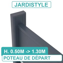 Poteau De départ 1 Entrée - Clôture Aluminium et Composite