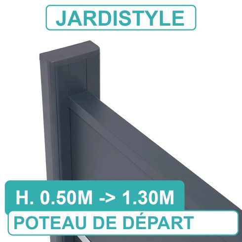 Poteau De départ 1 Entrée - Clôture Aluminium et Composite