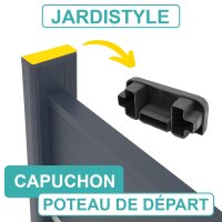 Capuchon pour Poteau Aluminium Départ 1 Entrée