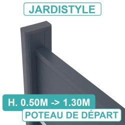 Poteau De départ 1 Entrée - Clôture Aluminium et Composite