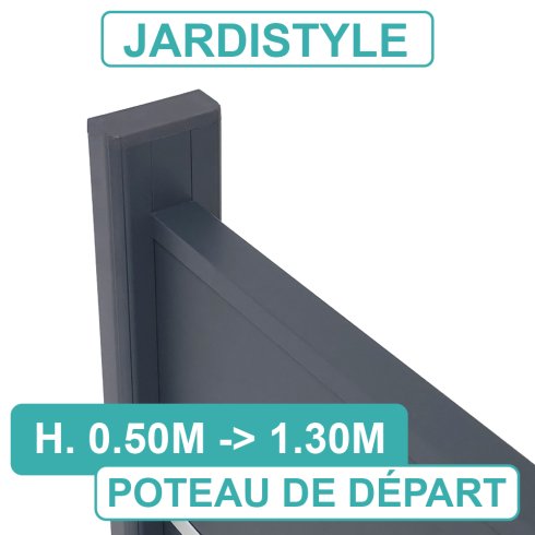 Poteau De départ 1 Entrée - Clôture Aluminium et Composite