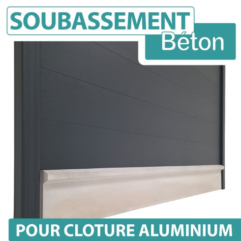 Plaque de Soubassement Béton pour Lame Aluminium