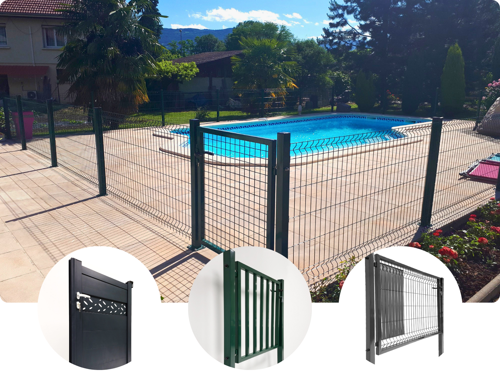 Portillon pour cloture de jardin