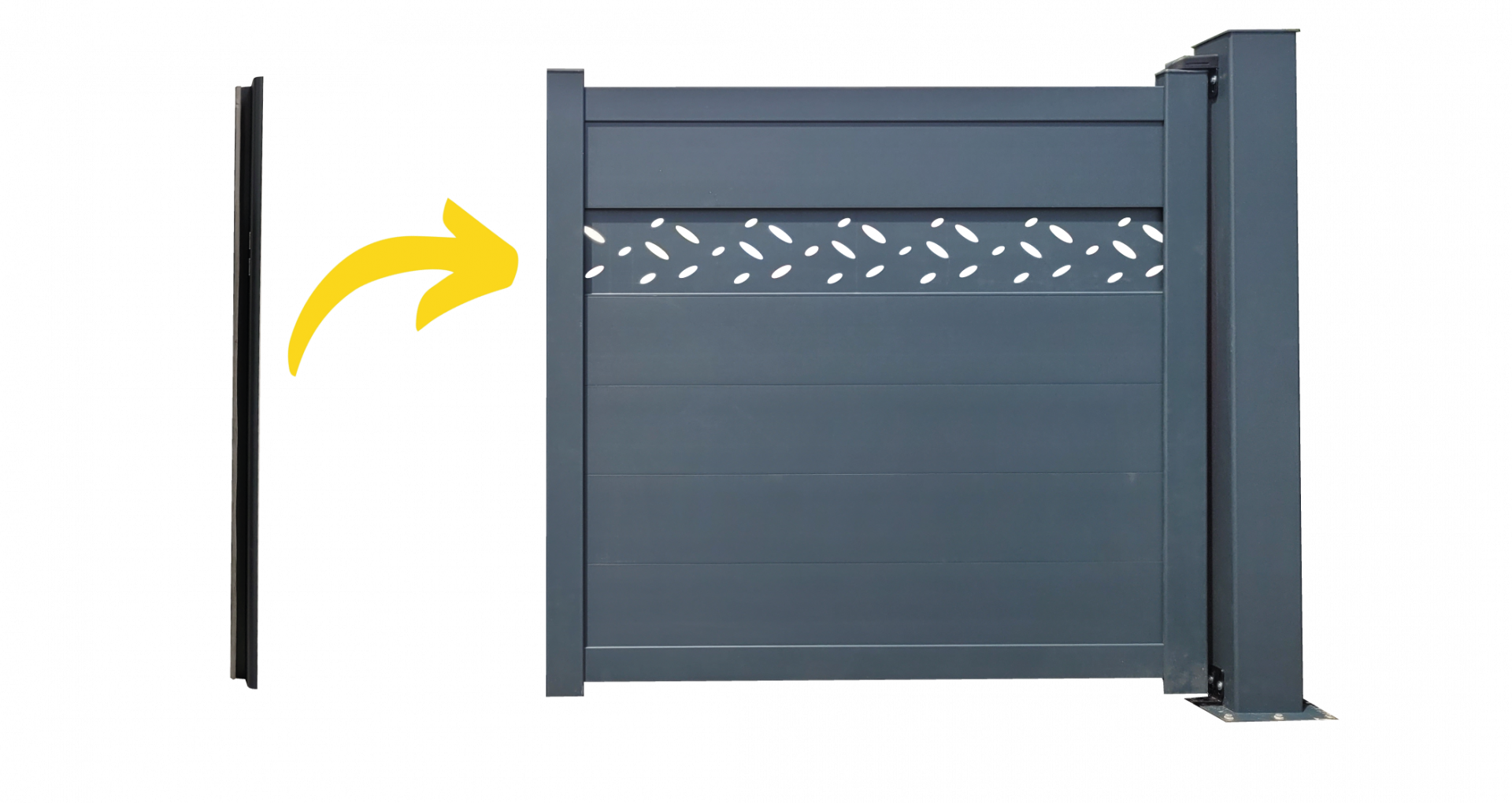 Kit Tringle Pivotante Pour Porte D'entrée - Aluminium, 140 Cm, Montage En Affleurement - Pour Rideau Isolant
