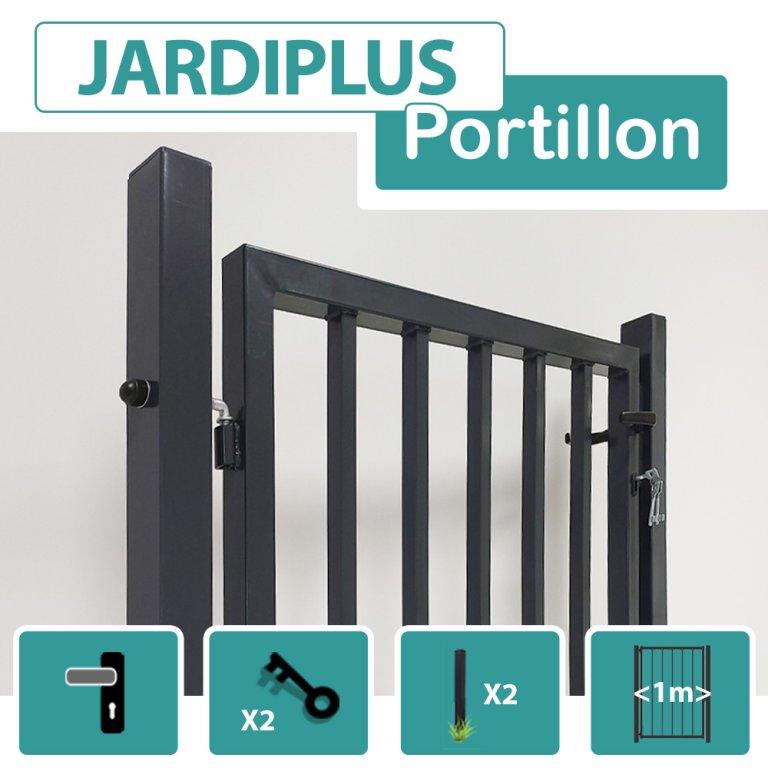 Portillon Barreaude Gris Anthracite