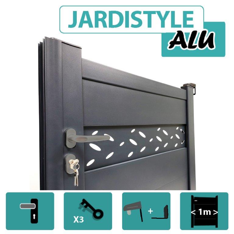 Portillon Aluminium Gris Anthracite Design