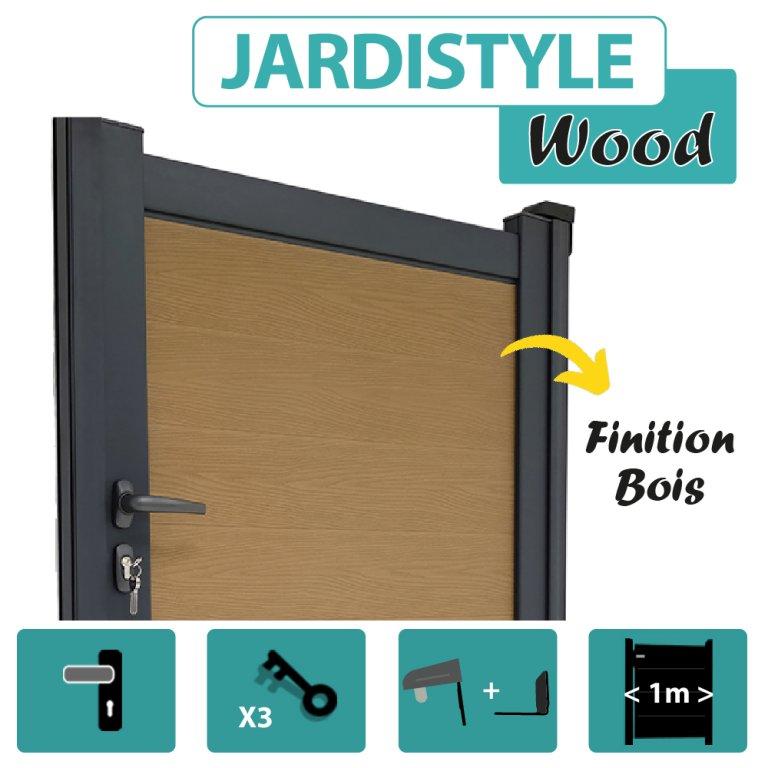 Portillon de Jardin Composite Bois Clair