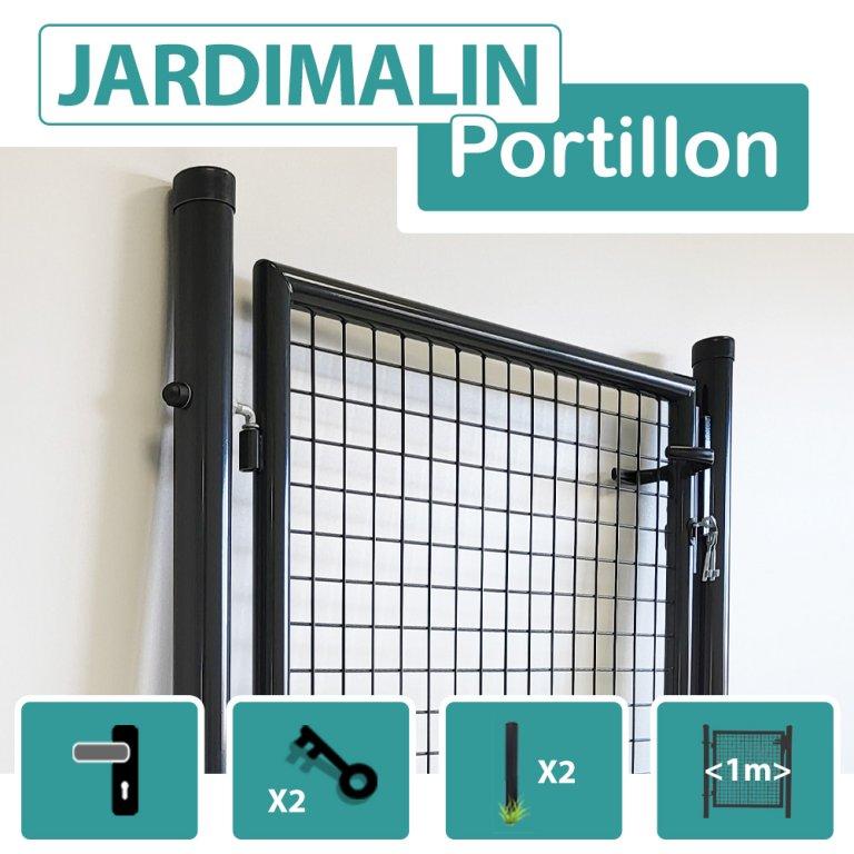 Portillon Grillage Gris Anthracite
