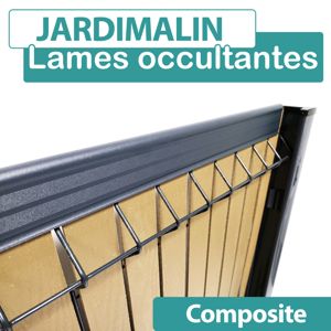 Lames occultation grillage rigide Composite - Largeur 2m - JARDIMALIN
